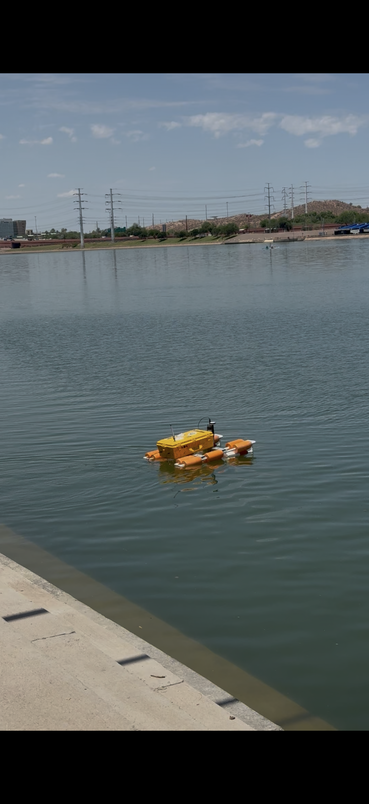 Autonomous boat deployed for research